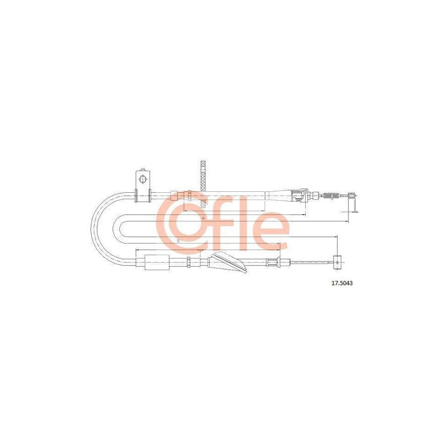 Cofle 17.5043 Hand Brake Cable for Suzuki Ignis I (Fh)
