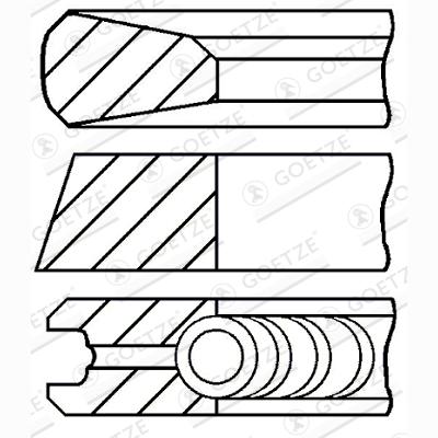 GOETZE 08-362100-10 Piston Ring Kit