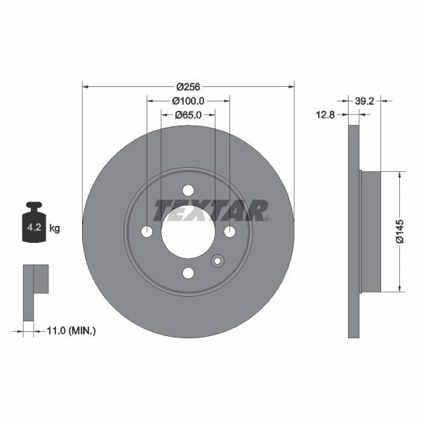 TEXTAR 92041703 Brake Disc