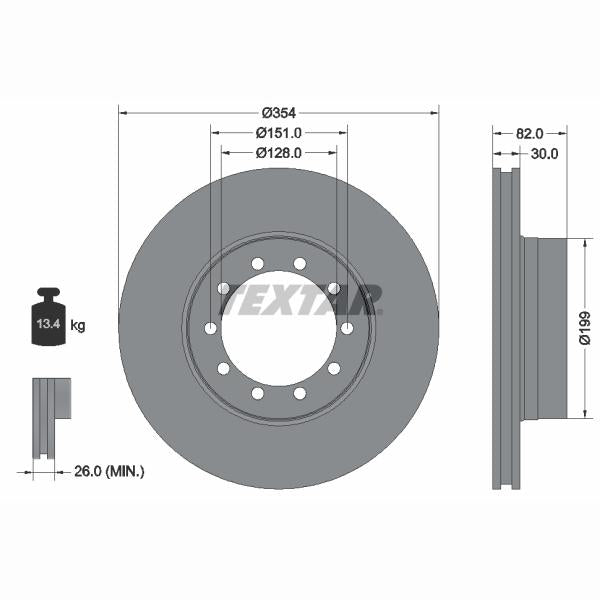 TEXTAR 93085900 Brake Disc
