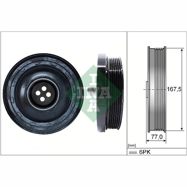 INA 544013710 Crankshaft Belt Pulley