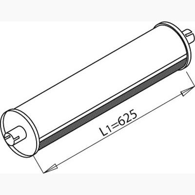 DINEX DIN50305 Centre/Rear Muffler