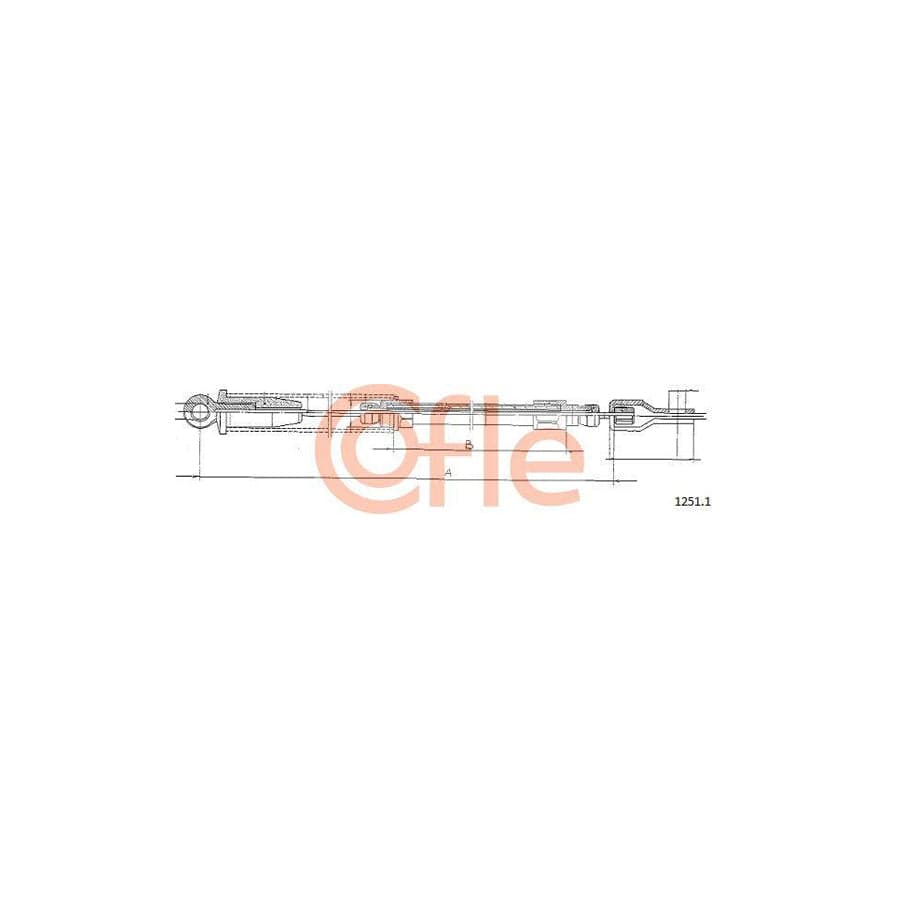 Cofle 92.1251.1 Hand Brake Cable for Fiat Uno