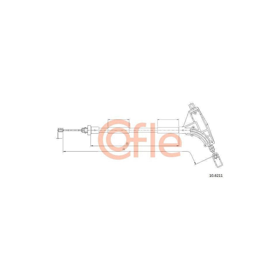 Cofle 10.6211 Hand Brake Cable for Peugeot 406