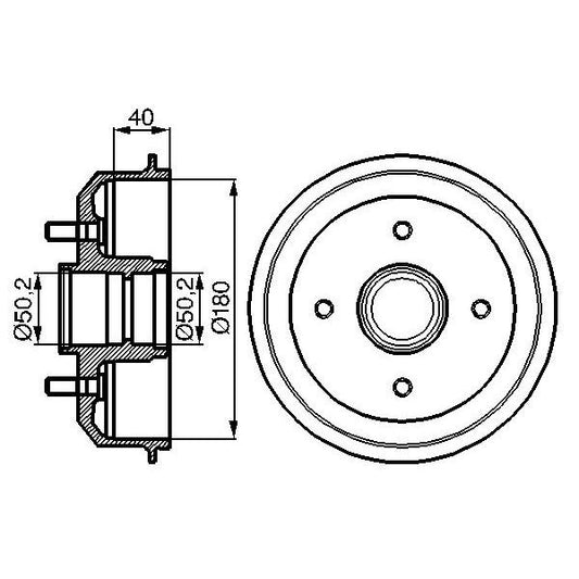 BOSCH 0986477099 Brake Drum