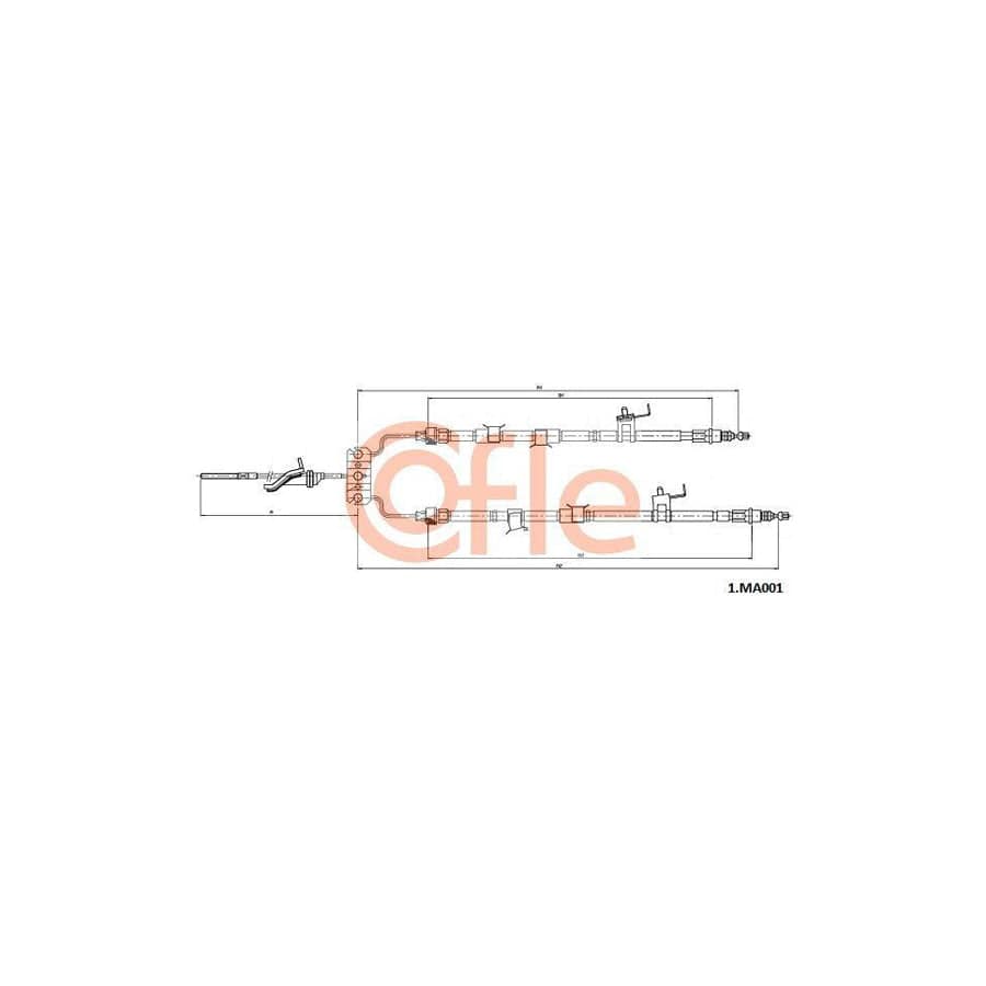 Cofle 1.Ma001 Hand Brake Cable for Mazda 3