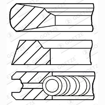 GOETZE 08-121200-00 Piston Ring Kit