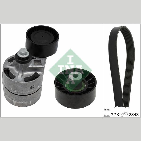 INA 529036410 V-Ribbed Belt Set