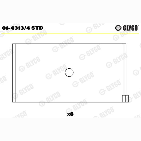 GLYCO 01-4313/4STD Connecting Rod Bearing