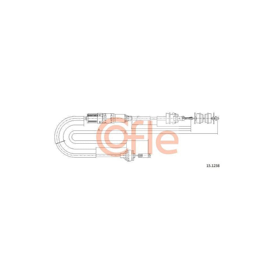 Cofle 15.1238 Clutch Cable for Peugeot 406