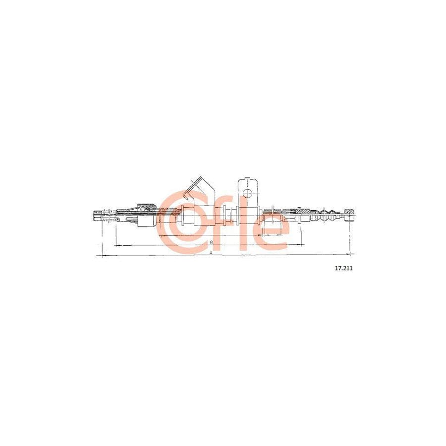 Cofle 92.17.211 Hand Brake Cable for Mitsubishi Pajero / Shogun