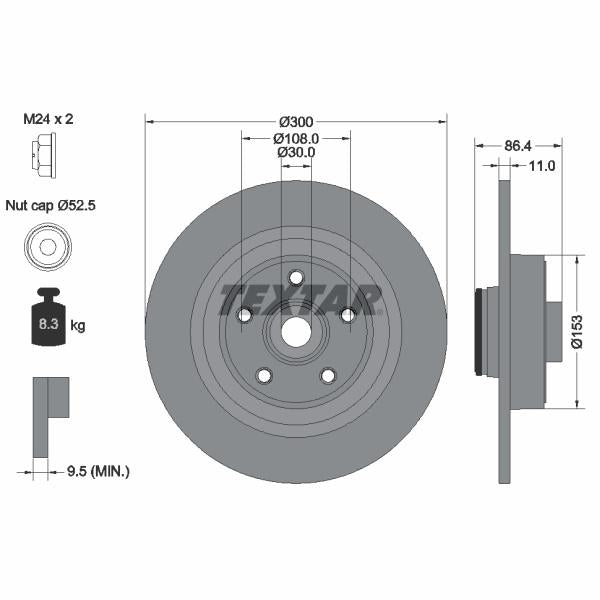 TEXTAR 92175700 Brake Disc