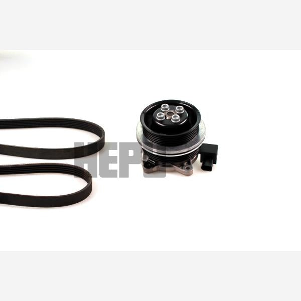 HEPU PK06511 Water Pump + V-Ribbed Belt Kit