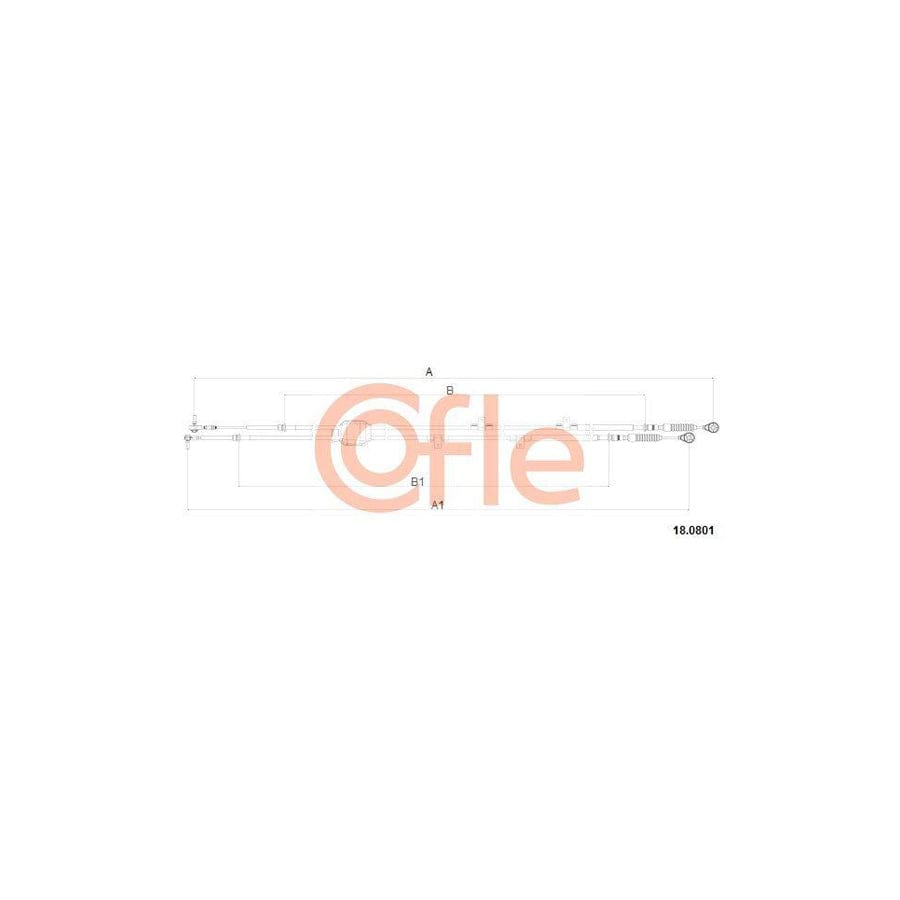 Cofle 18.0801 Cable, Manual Transmission for Nissan Cabstar E Platform / Chassis (Tl_, Vl_)