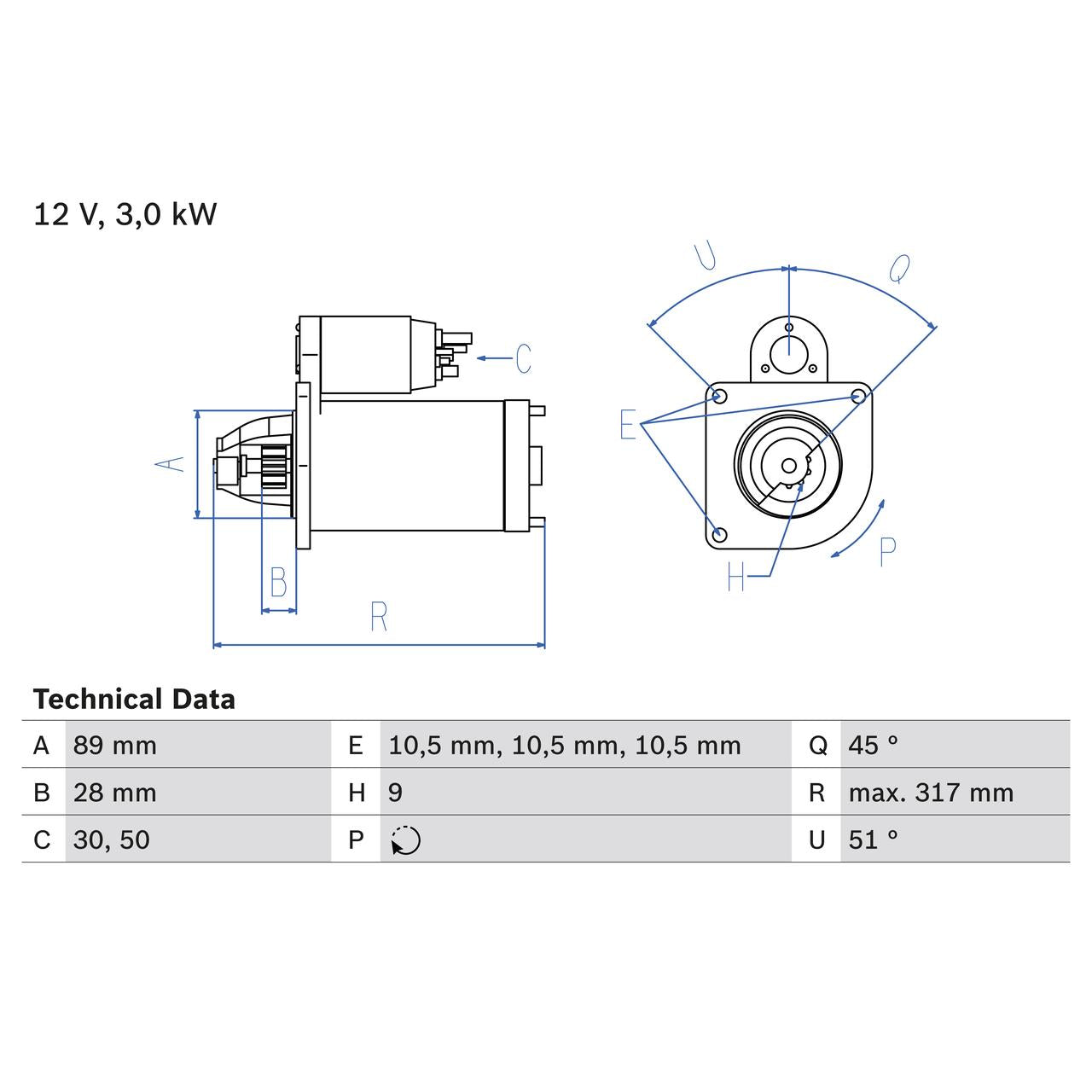BOSCH 0986019020 Starter