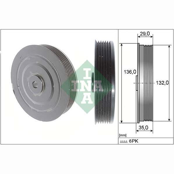 INA 544000910 Crankshaft Belt Pulley