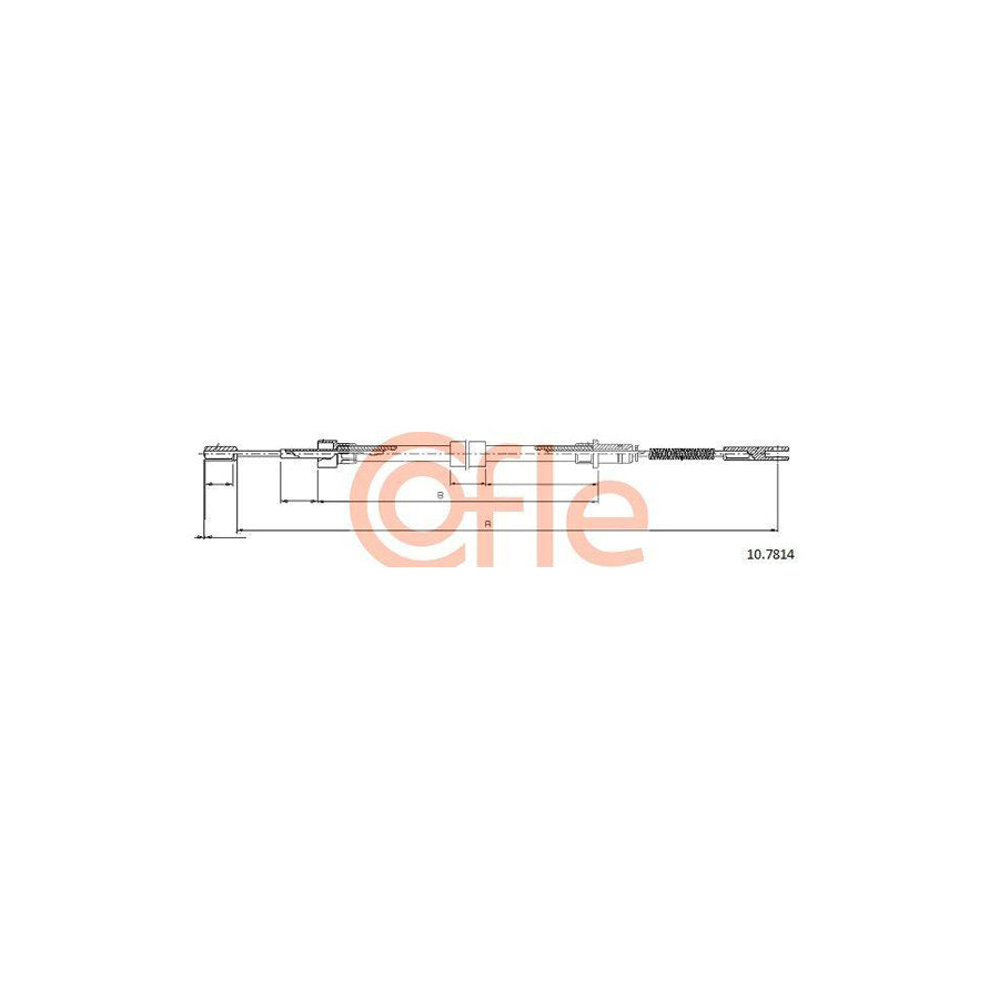 Cofle 10.7814 Hand Brake Cable for Porsche 911