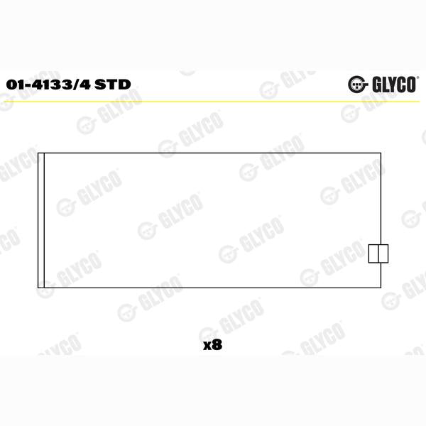 GLYCO 01-4133/4STD Connecting Rod Bearing