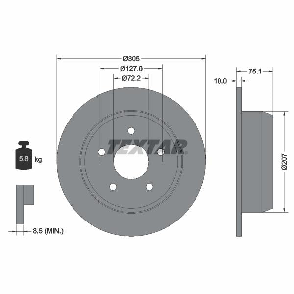 WABCO 8977541904 Brake Caliper Guide Bellow