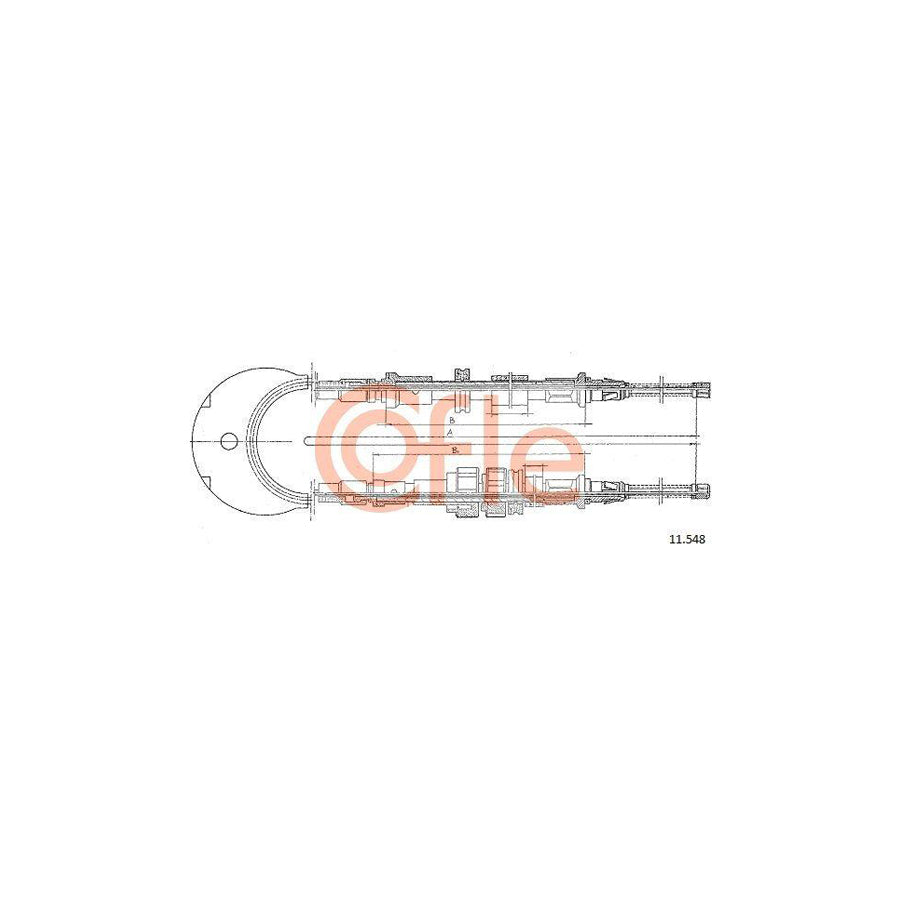 Cofle 11.548 Hand Brake Cable for Ford Sierra