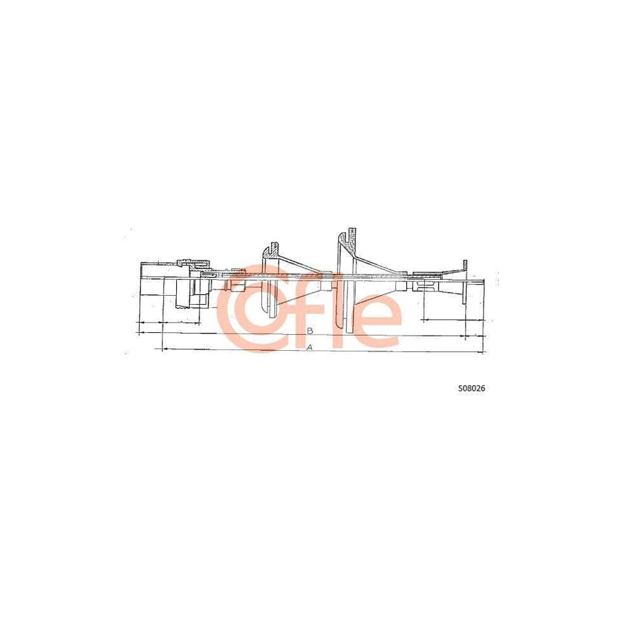Cofle S08026 Speedometer Cable for Ford Sierra