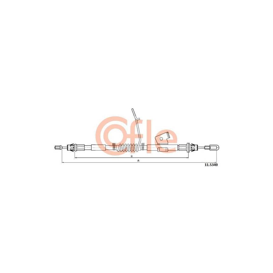 Cofle 11.5349 Hand Brake Cable for Ford Transit Custom