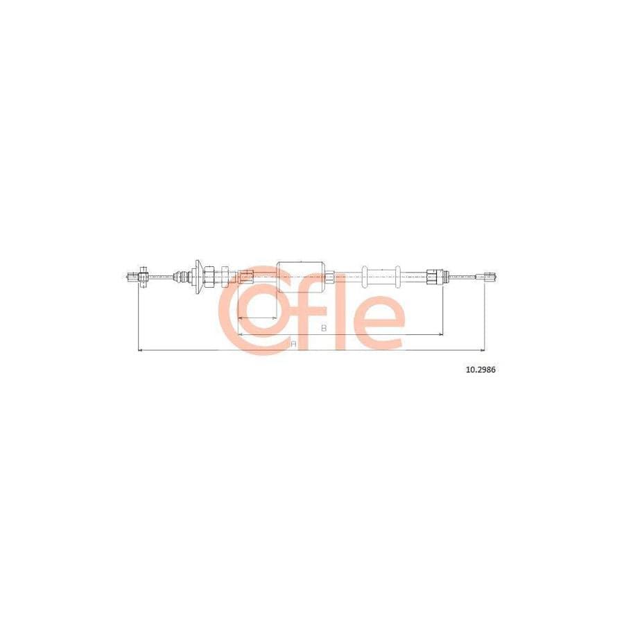 Cofle 92.10.2986 Clutch Cable for Renault 25