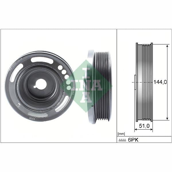 INA 544016810 Crankshaft Belt Pulley