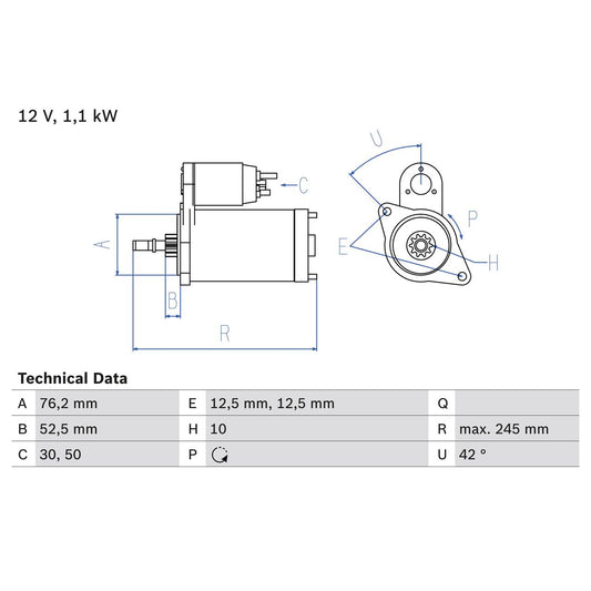 BOSCH 0986016300 Starter