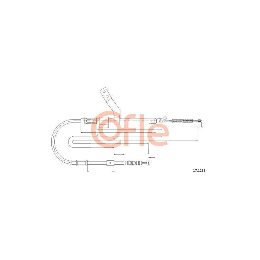 Cofle 92.17.1288 Hand Brake Cable for Toyota Celica VII Coupe (T230)