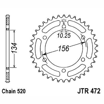 JT JTR472,48 Chain Sprocket