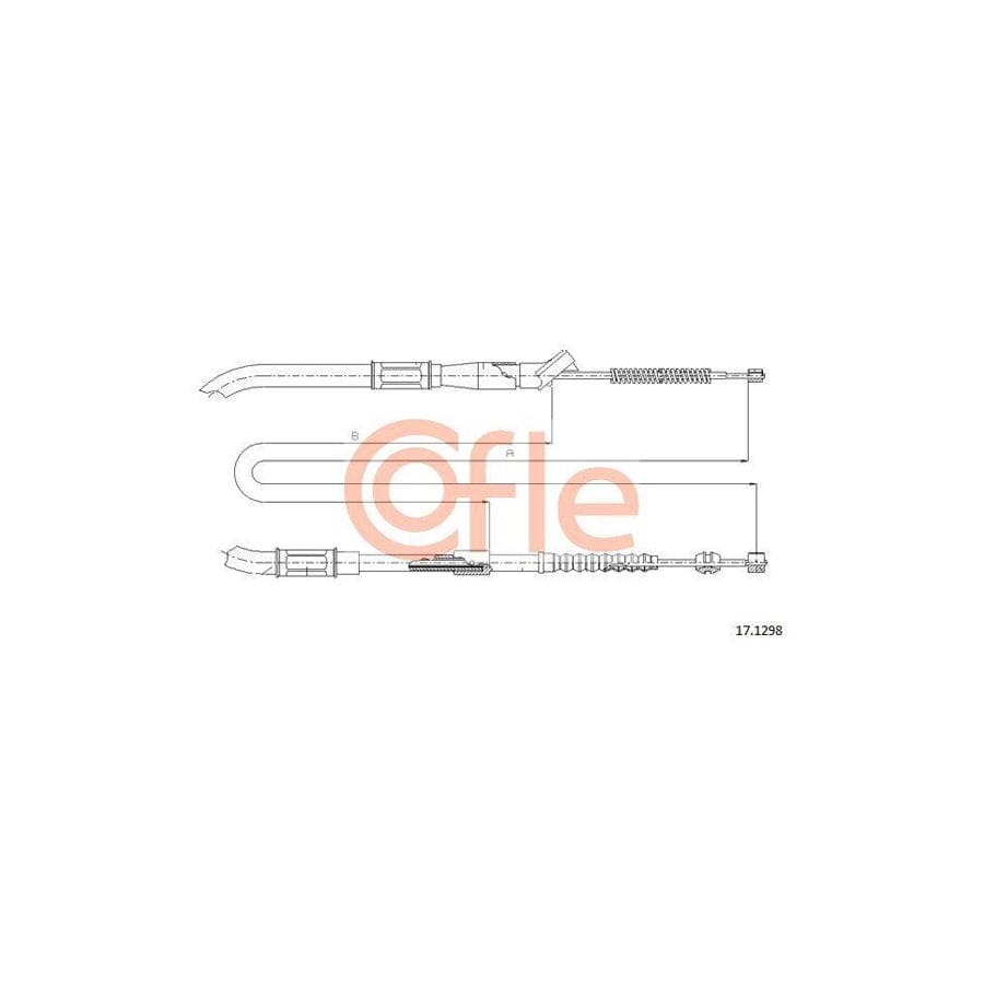 Cofle 17.1298 Hand Brake Cable for Toyota Celica