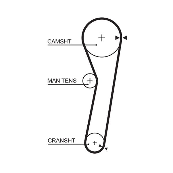 GATES GAT5365 Timing Belt