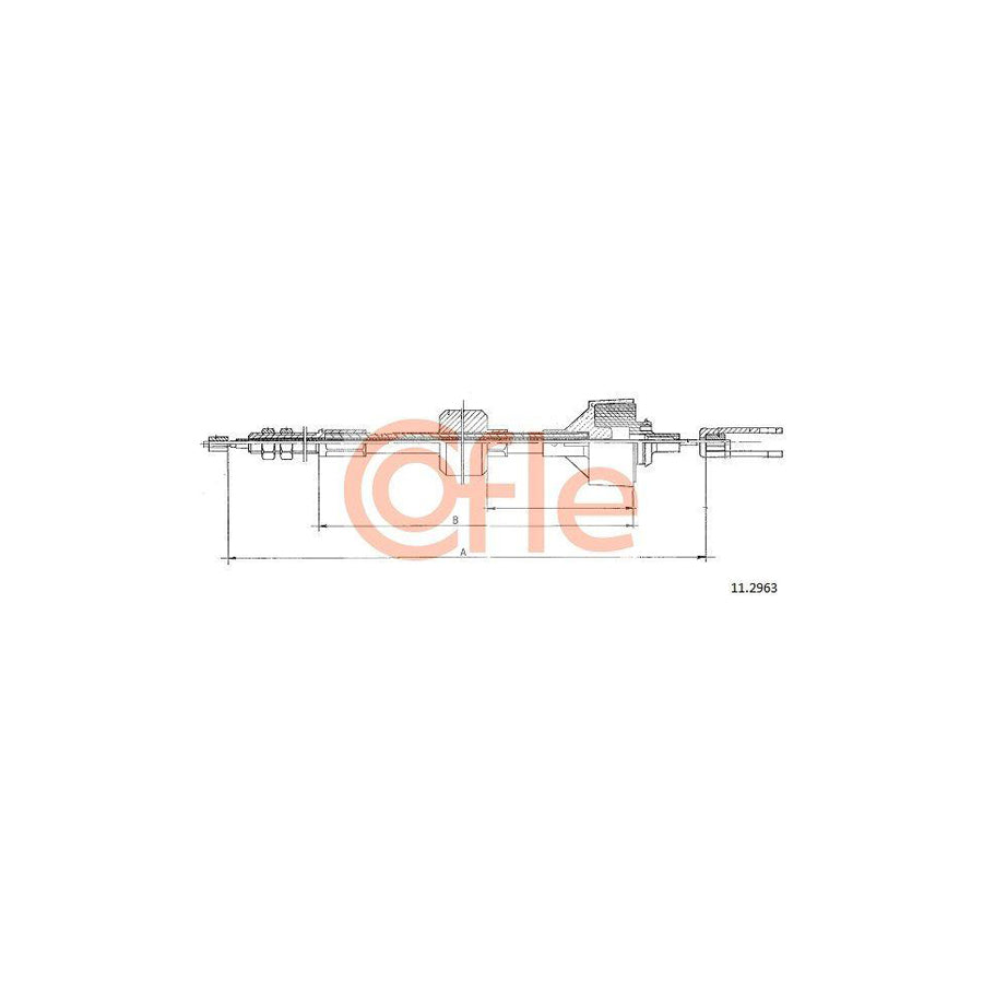 Cofle 11.2963 Clutch Cable for Renault Master