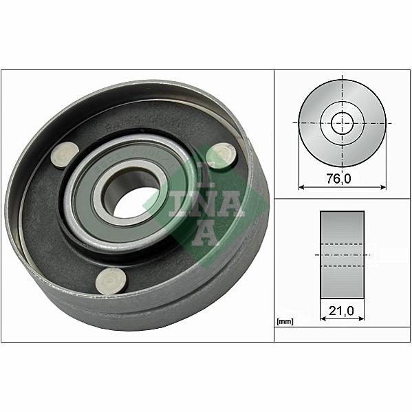 INA 532056710 V-Ribbed Belt Deflection/Guide Pulley