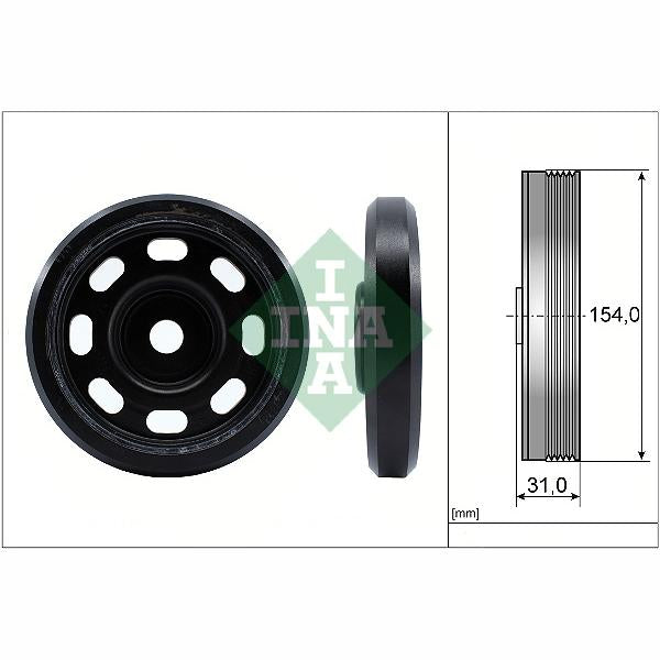 INA 544017010 Crankshaft Belt Pulley