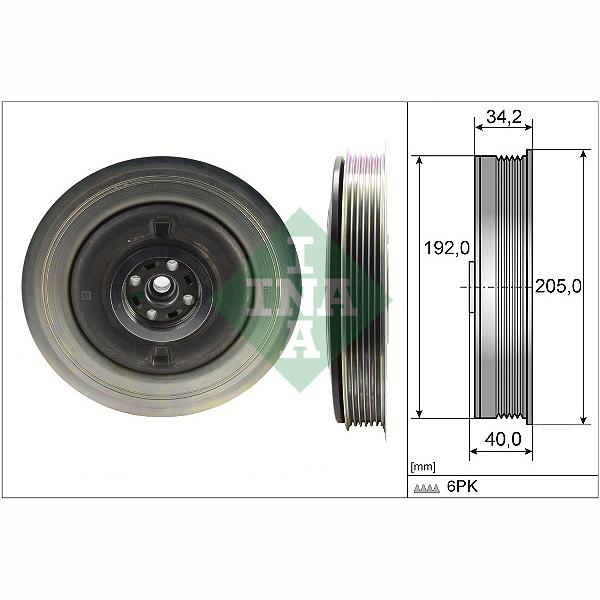 INA 544050410 Crankshaft Belt Pulley