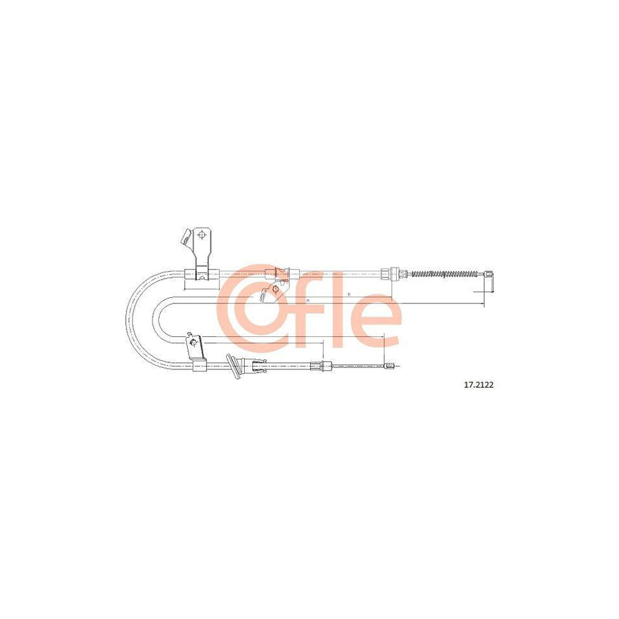 Cofle 92.17.2122 Hand Brake Cable