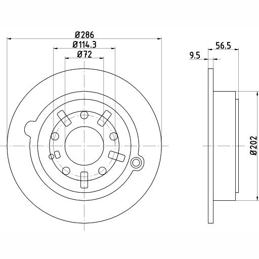 BLIC 6508-03-2536378K Brake Disc Splash Guard