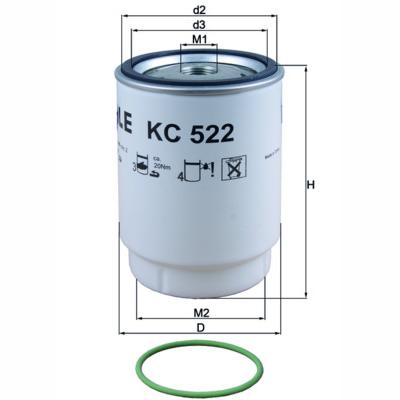 MAHLE KC522D Fuel Filter