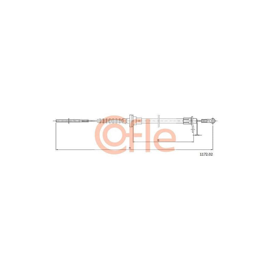 Cofle 1172.02 Clutch Cable for Fiat Ducato
