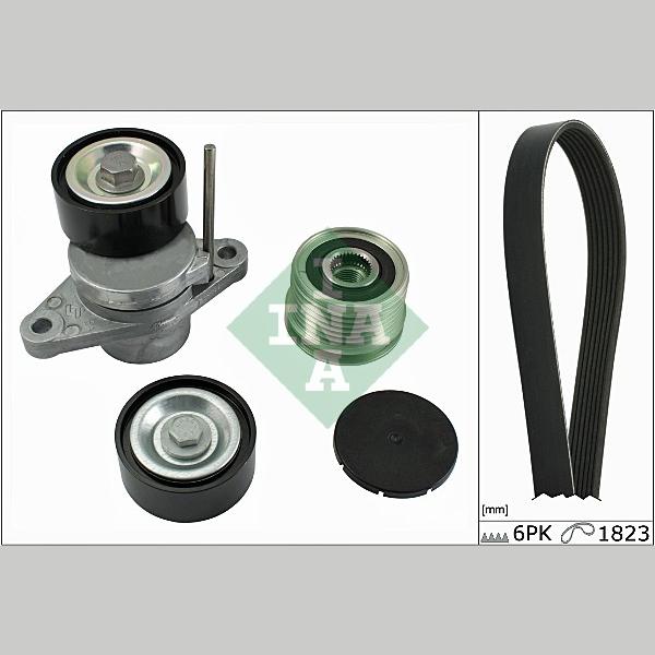 INA 529005410 V-Ribbed Belt Set