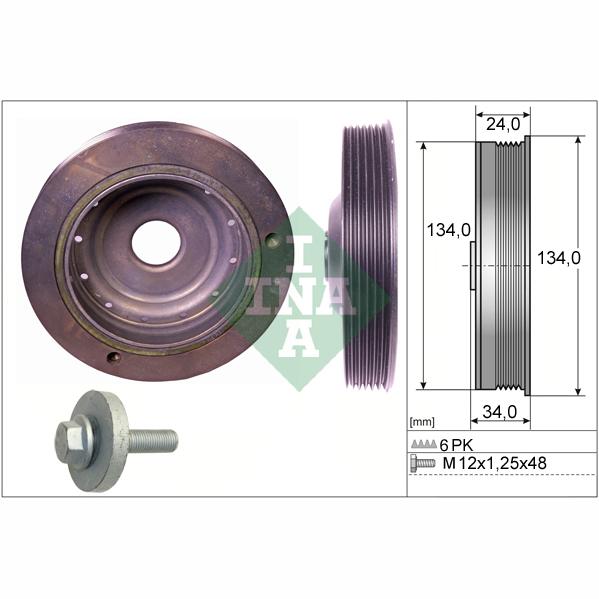 INA 544009120 Crankshaft Belt Pulley