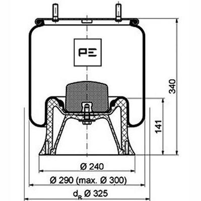 PETERS 084.099-72 Air Suspension Bellow