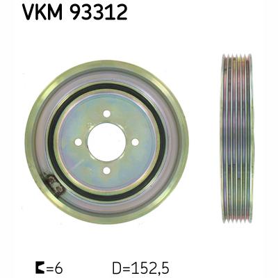 SKF VKM93312 Crankshaft Belt Pulley