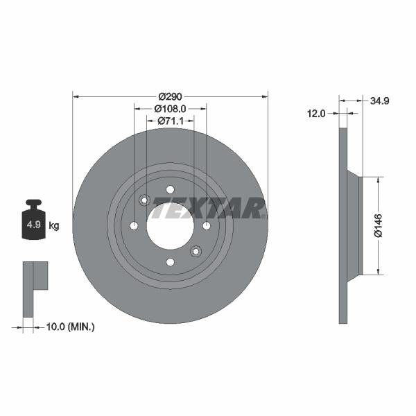AUGER AUG55383 Brake Caliper Guide Bellow