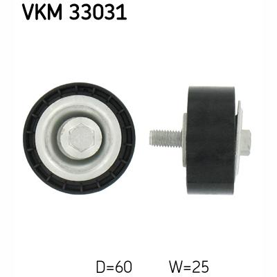 SKF VKM33031 V-Ribbed Belt Deflection/Guide Pulley
