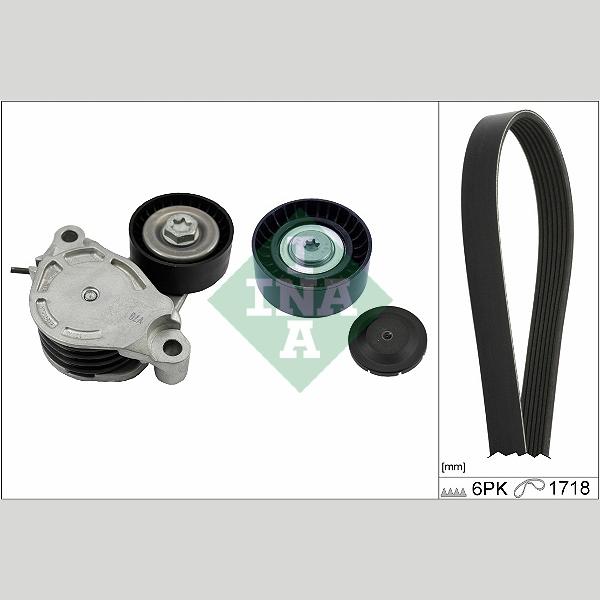 INA 529051610 V-Ribbed Belt Set