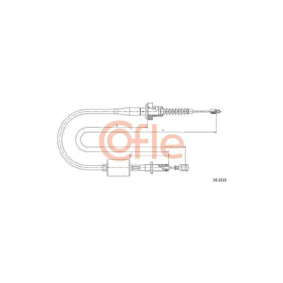 Cofle 92.18.2522 Clutch Cable for Hyundai Amica / Atoz (MX)