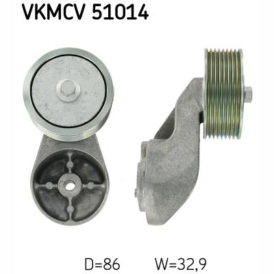 SKF VKMCV51014 V-Ribbed Belt Deflection/Guide Pulley